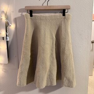 Elegant Cream A-Line Women's Skirt